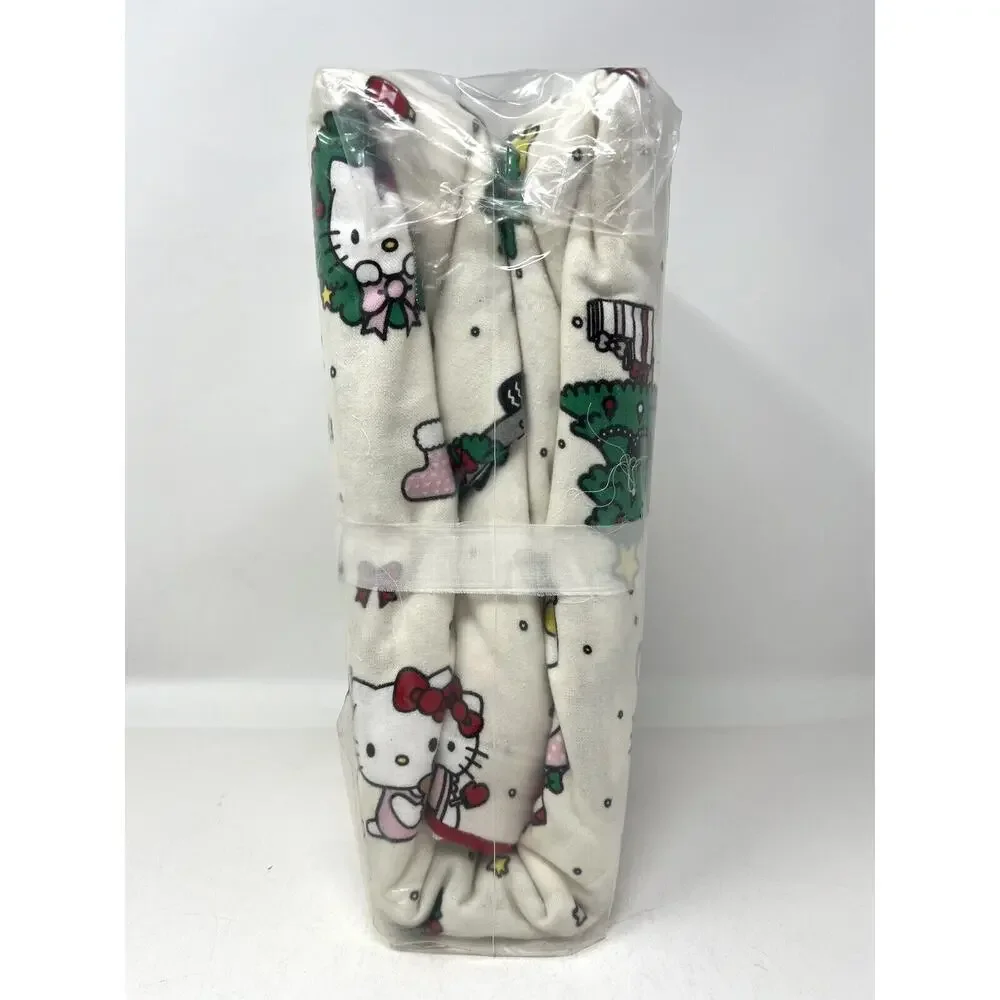 Pottery Barn Teen Hello Kitty Flannel Full Queen Duvet Cover Christmas RED BOWS